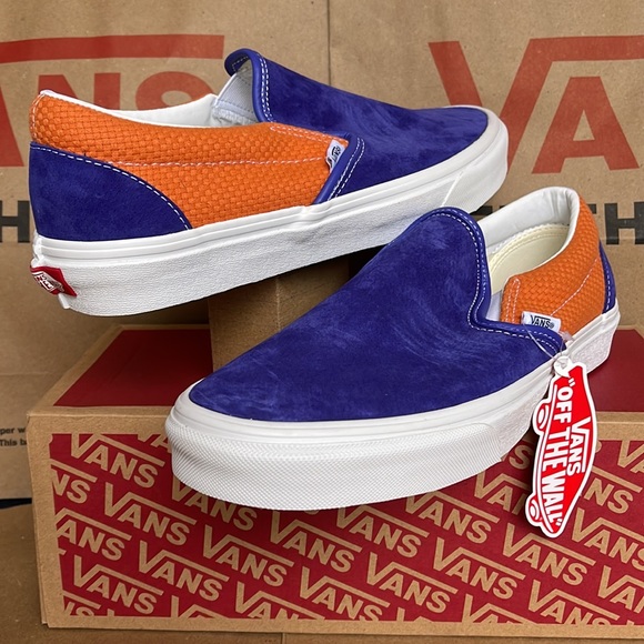 Vans Classic Slip On P&C Royal Blue/ Apricot Buff sneakers WMNS - Picture 9 of 16
